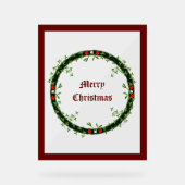 Gothic Christmas Wreath Custom Acrylschild (Vorderseite)