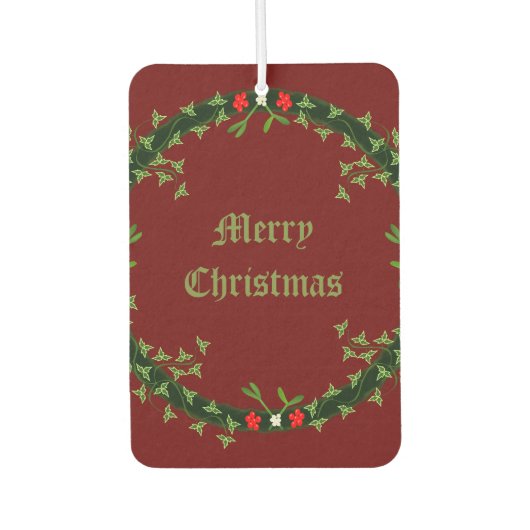 Gothic Christmas Wreath Custom Autolufterfrischer (Vorderseite)