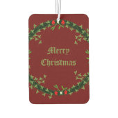Gothic Christmas Wreath Custom Autolufterfrischer (Rückseite)