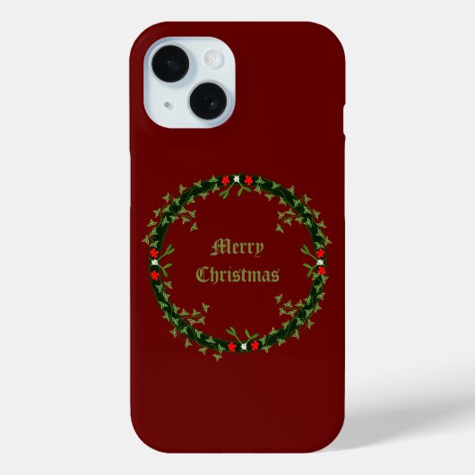 Gothic Christmas Wreath Custom Case-Mate iPhone Hülle (Rückseite)