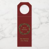 Gothic Christmas Wreath Custom Flaschenanhänger (Vorderseite)