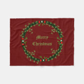 Gothic Christmas Wreath Custom Fleecedecke (Vorderseite (Horizontal))