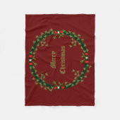 Gothic Christmas Wreath Custom Fleecedecke (Vorderseite)