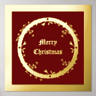 Gothic Christmas Wreath Custom Foliendrucke