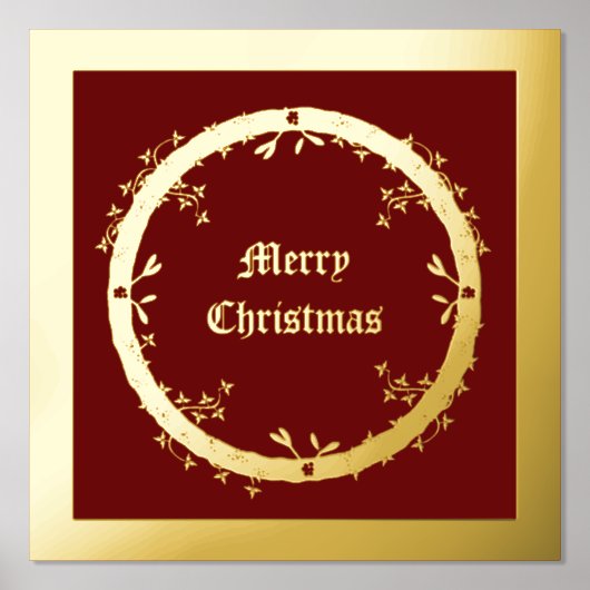 Gothic Christmas Wreath Custom Foliendrucke (Vorderseite)