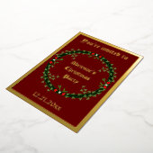 Gothic Christmas Wreath Custom Folieneinladung (Gedreht)