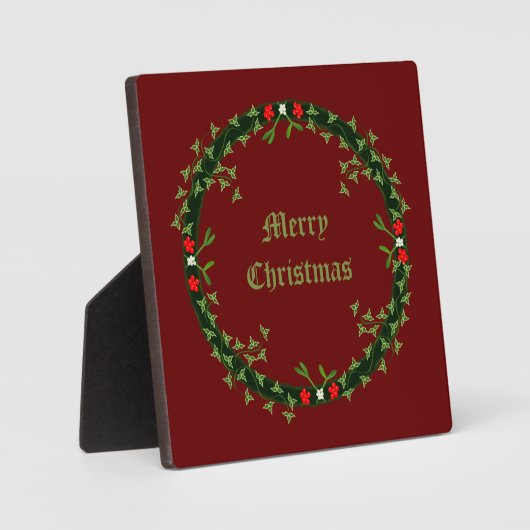 Gothic Christmas Wreath Custom Fotoplatte (Vorderseite)