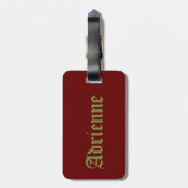 Gothic Christmas Wreath Custom Gepäckanhänger (Rückseite vertikal)