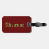 Gothic Christmas Wreath Custom Gepäckanhänger (Rückseite horizontal)