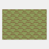 Gothic Christmas Wreath Custom Geschenkpapier Set (Vorderseite 2)