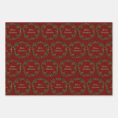 Gothic Christmas Wreath Custom Geschenkpapier Set (Vorderseite)