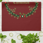 Gothic Christmas Wreath Custom Geschirrtuch (Gefaltet)