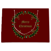 Gothic Christmas Wreath Custom Große Geschenktüte (Vorderseite)
