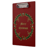 Gothic Christmas Wreath Custom Klemmbrett (Links)