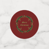 Gothic Christmas Wreath Custom Konfetti (Klein Vorderseite)
