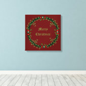 Gothic Christmas Wreath Custom Leinwanddruck (Insitu (Holzboden))