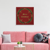 Gothic Christmas Wreath Custom Leinwanddruck (Insitu (Wohnzimmer))