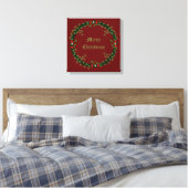Gothic Christmas Wreath Custom Leinwanddruck (Insitu (Schlafzimmer))