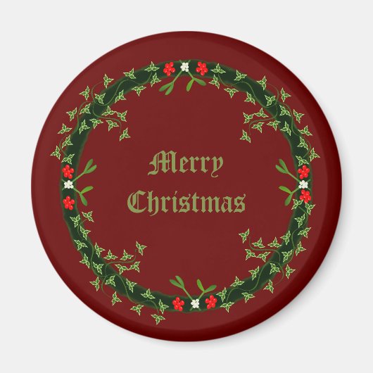 Gothic Christmas Wreath Custom Magnet (Vorne)