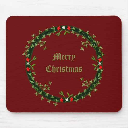 Gothic Christmas Wreath Custom Mousepad (Vorne)