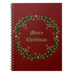 Gothic Christmas Wreath Custom Notizblock