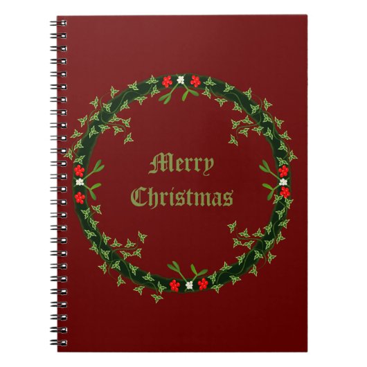 Gothic Christmas Wreath Custom Notizblock (Vorderseite)