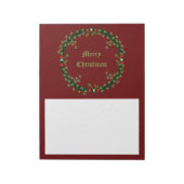 Gothic Christmas Wreath Custom Notizblock (Rotiert)