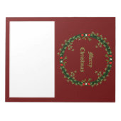 Gothic Christmas Wreath Custom Notizblock (Vorderseite)