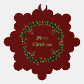 Gothic Christmas Wreath Custom Ornament Karte (Vorderseite)