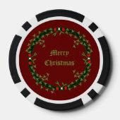 Gothic Christmas Wreath Custom Pokerchips (Rückseite)