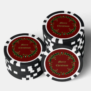 Gothic Christmas Wreath Custom Pokerchips