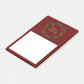 Gothic Christmas Wreath Custom Post-it Klebezettel (angewinkelt)