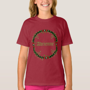 Gothic Christmas Wreath Custom T-Shirt