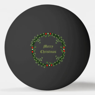 Gothic Christmas Wreath Custom Tischtennisball