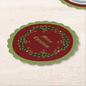 Gothic Christmas Wreath Custom Untersetzer (angewinkelt)