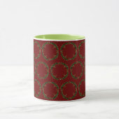 Gothic Christmas Wreath Gemustert Tasse (Zentrum)