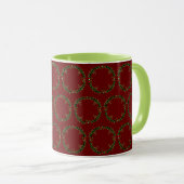 Gothic Christmas Wreath Gemustert Tasse (VorderseiteRechts)