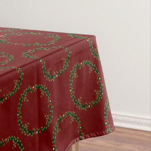 Gothic Christmas Wreath Gemustert Tischdecke