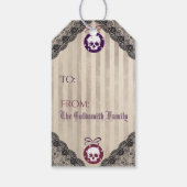 Gothic Christmas Wreath Geschenkanhänger (Rückseite)