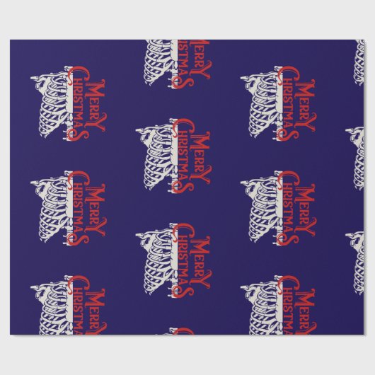Gothic Christmat Wrapping Paper Geschenkpapier (Flach)