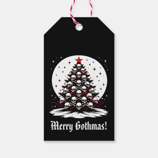 Gothic Chrsitmas Tree I Geschenkanhänger (Vorderseite)