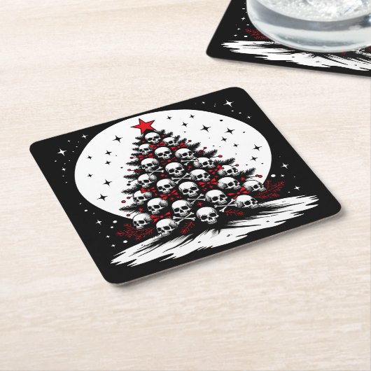 Gothic Chrsitmas Tree I Rechteckiger Pappuntersetzer (angewinkelt)