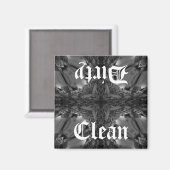 Gothic clean schmutziger Geschirrspüler Kaleidosko Magnet (Vorderseite/Rückseite)