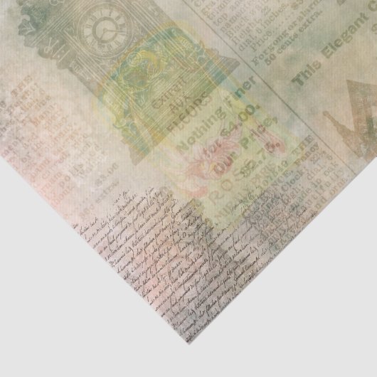 Gothic Clock Ephemera Seidenpapier (Ausschnitt)