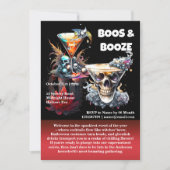 Gothic-Cocktails in der Happy Hour Einladung (Vorderseite)