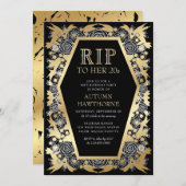 Gothic Coffin Birthday Einladung (Vorne/Hinten)