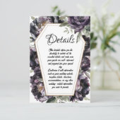 Gothic Coffin Black Peony Wedding Card Einladung (Stehend Vorderseite)