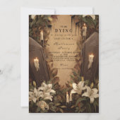 Gothic Coffin Candlelight Halloween Soirée Einladung (Vorderseite)