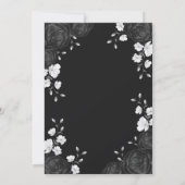 Gothic Coffin Einladung mit eleganten schwarzen Ro (Rückseite)