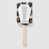 Gothic Coffin Vintag Black Rose Hochzeit Fächer (Rückseite)